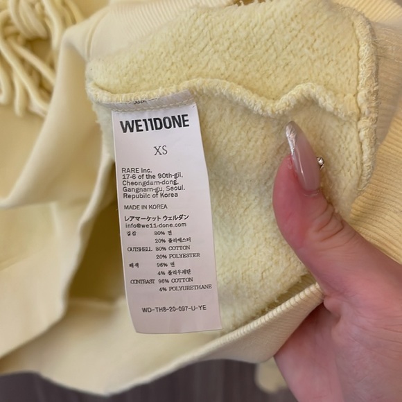 WE11DONE
Yellow Iridescent Logo Hoodie Size XS oversized - Picture 14 of 15